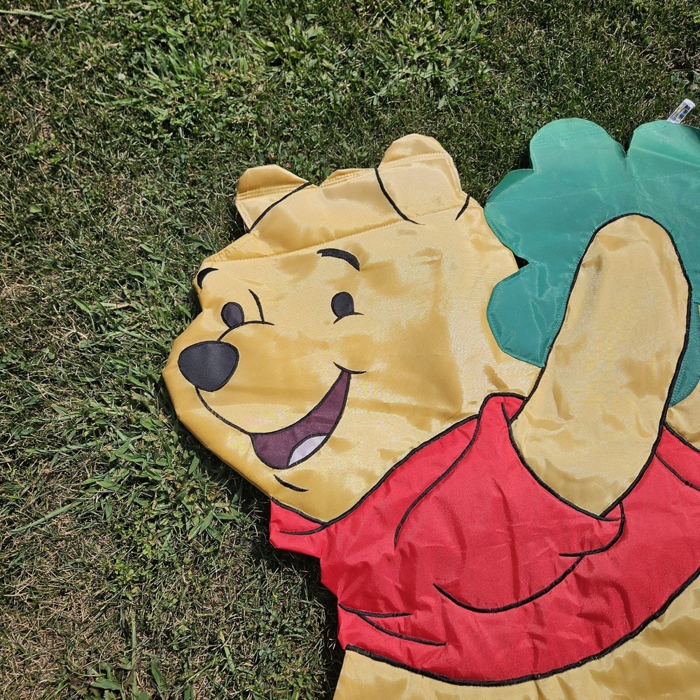 Vintage Winnie The Pooh Shamrock Outdoor Garden Flag 40X29 St. Patty's Day - Picture 4 of 8